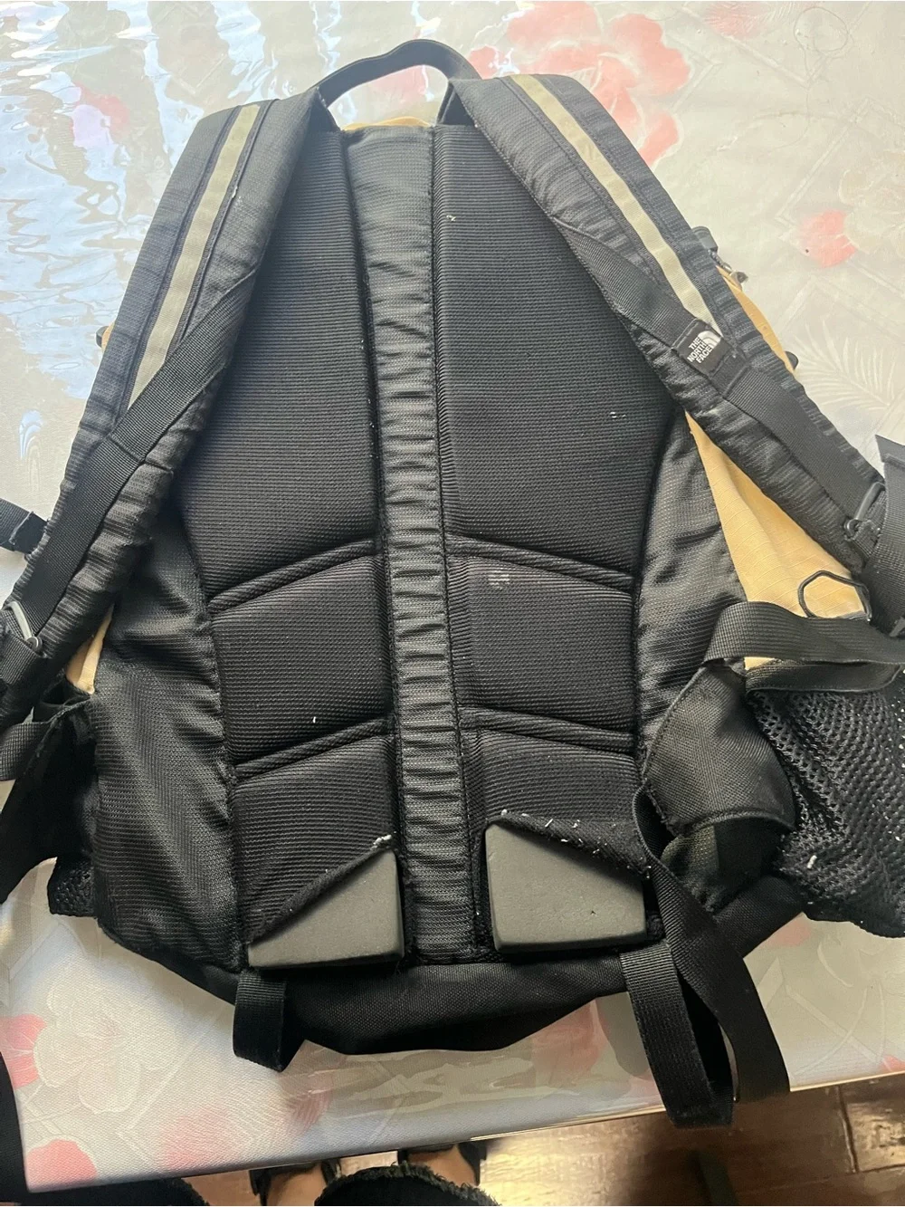 The North Face Tan and Black Borealis Backpack